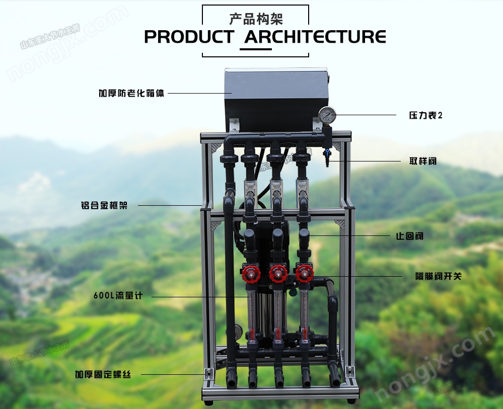 手动施肥机厂家 圣大节水生产农业灌溉经济实用三通道水肥一体机